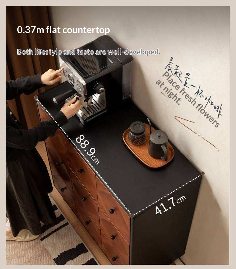 Rubberwood Solid 9-Drawer Dresser, Mid Century Bedroom Storage Cabinet