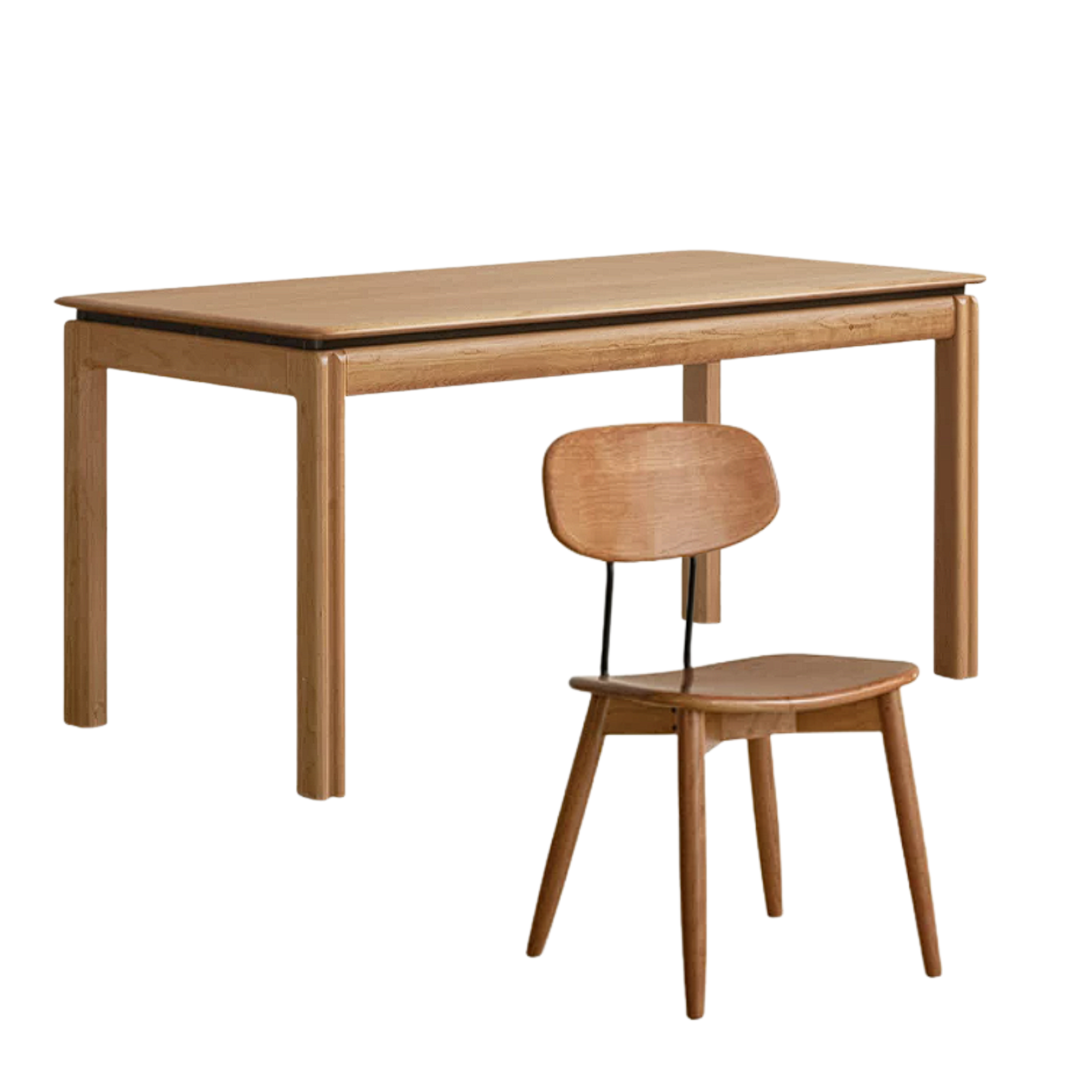 Cherry Solid Wood Vintage Style Dining Table