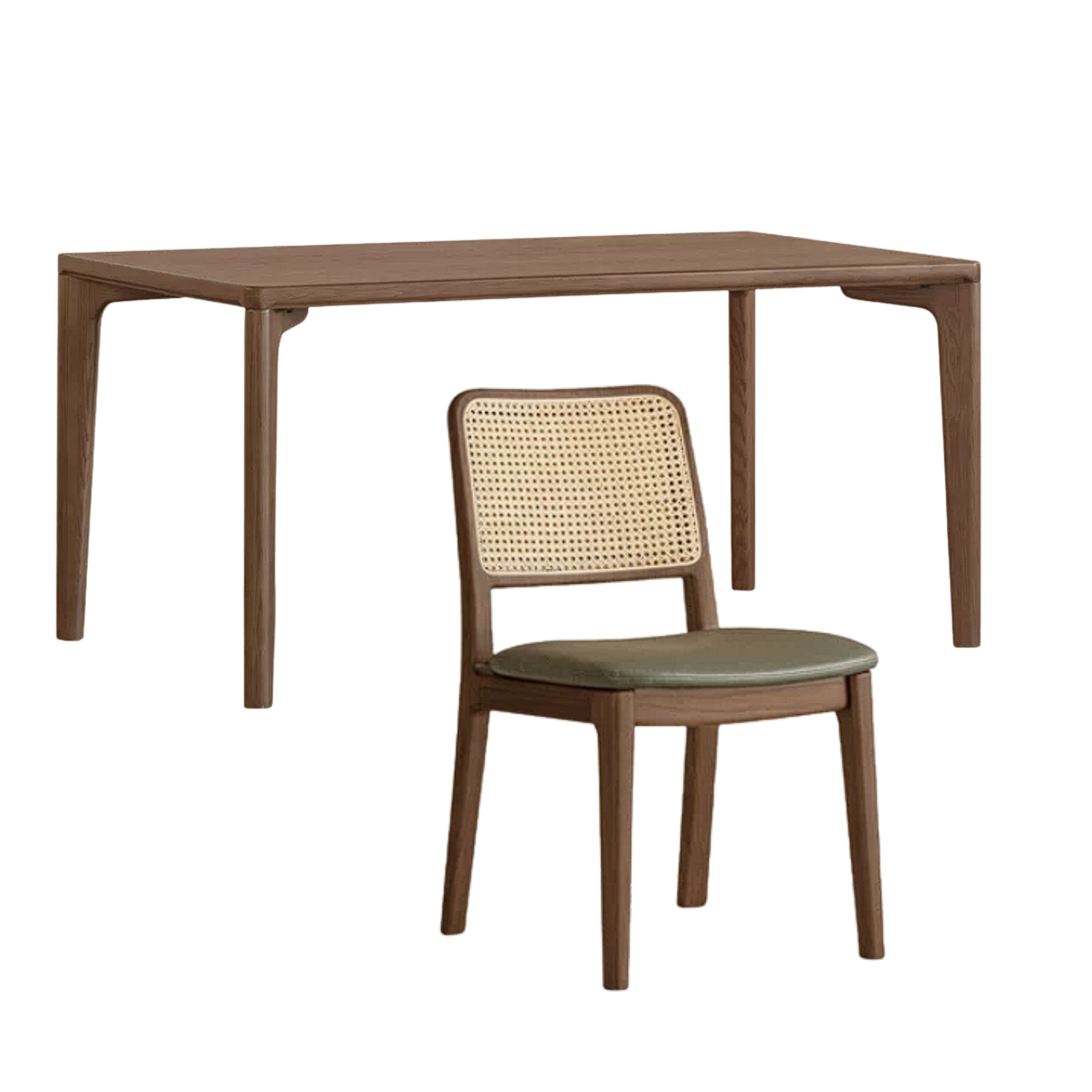 Ash Solid Wood Modern Minimalist Dining Table