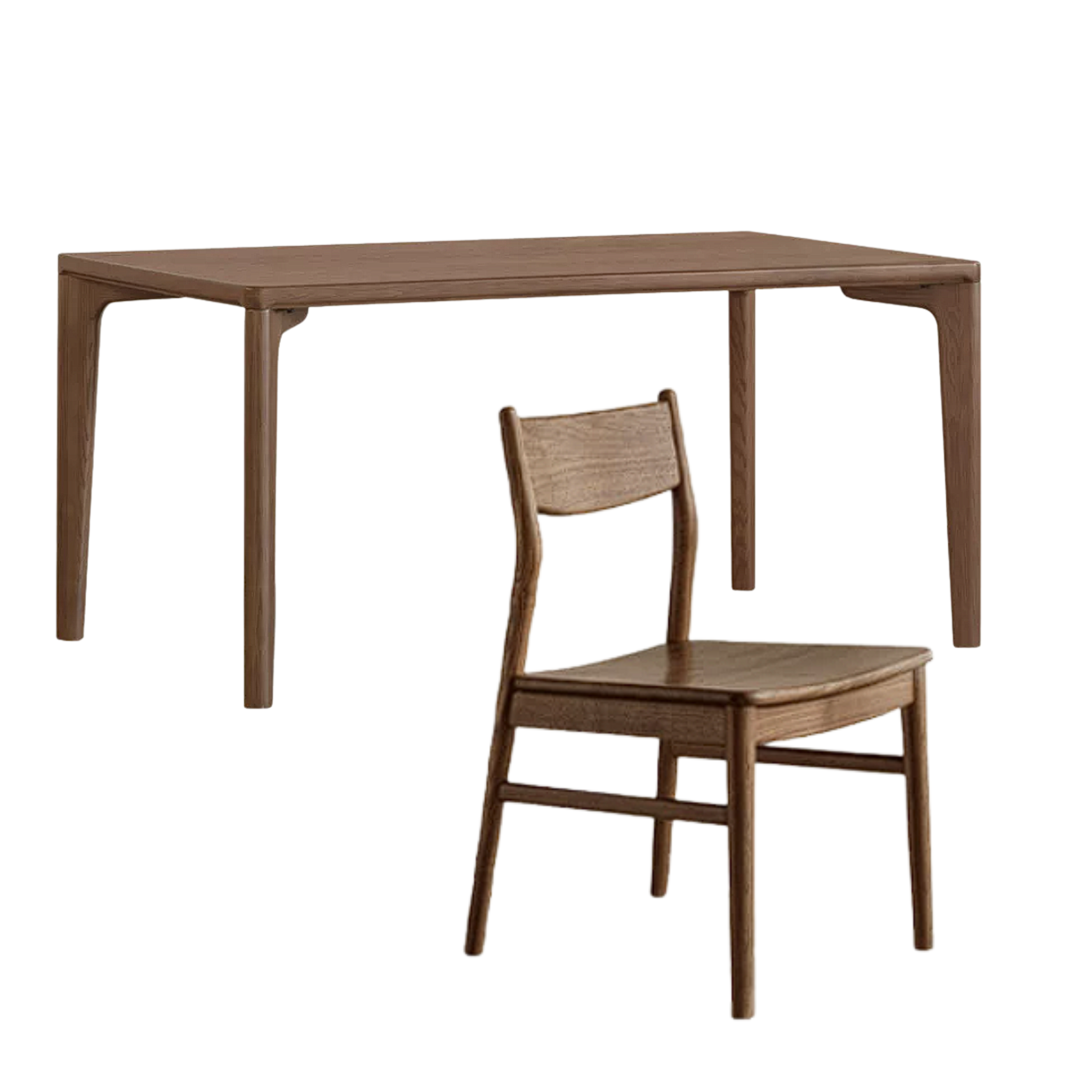 Ash Solid Wood Modern Minimalist Dining Table