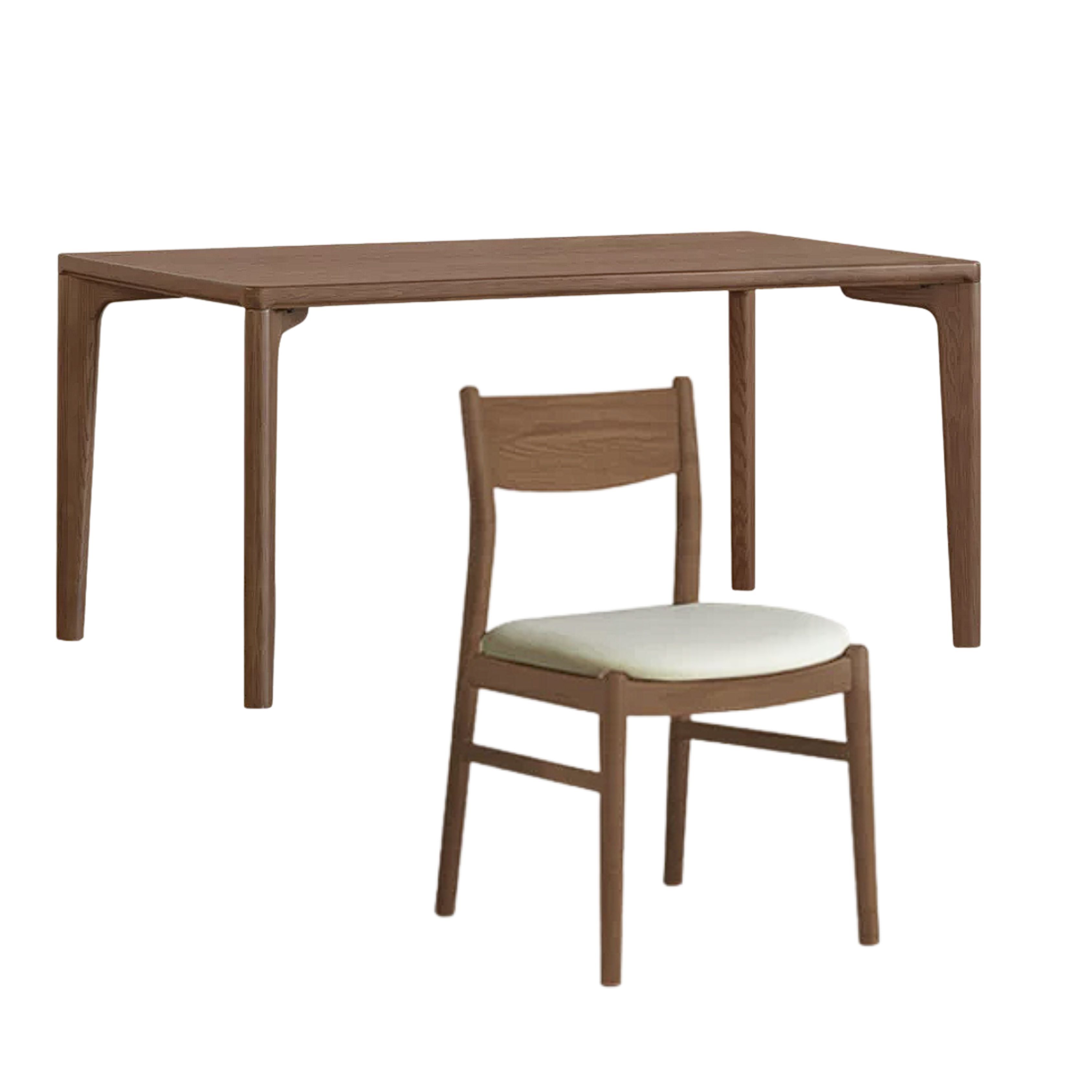 Ash Solid Wood Modern Minimalist Dining Table