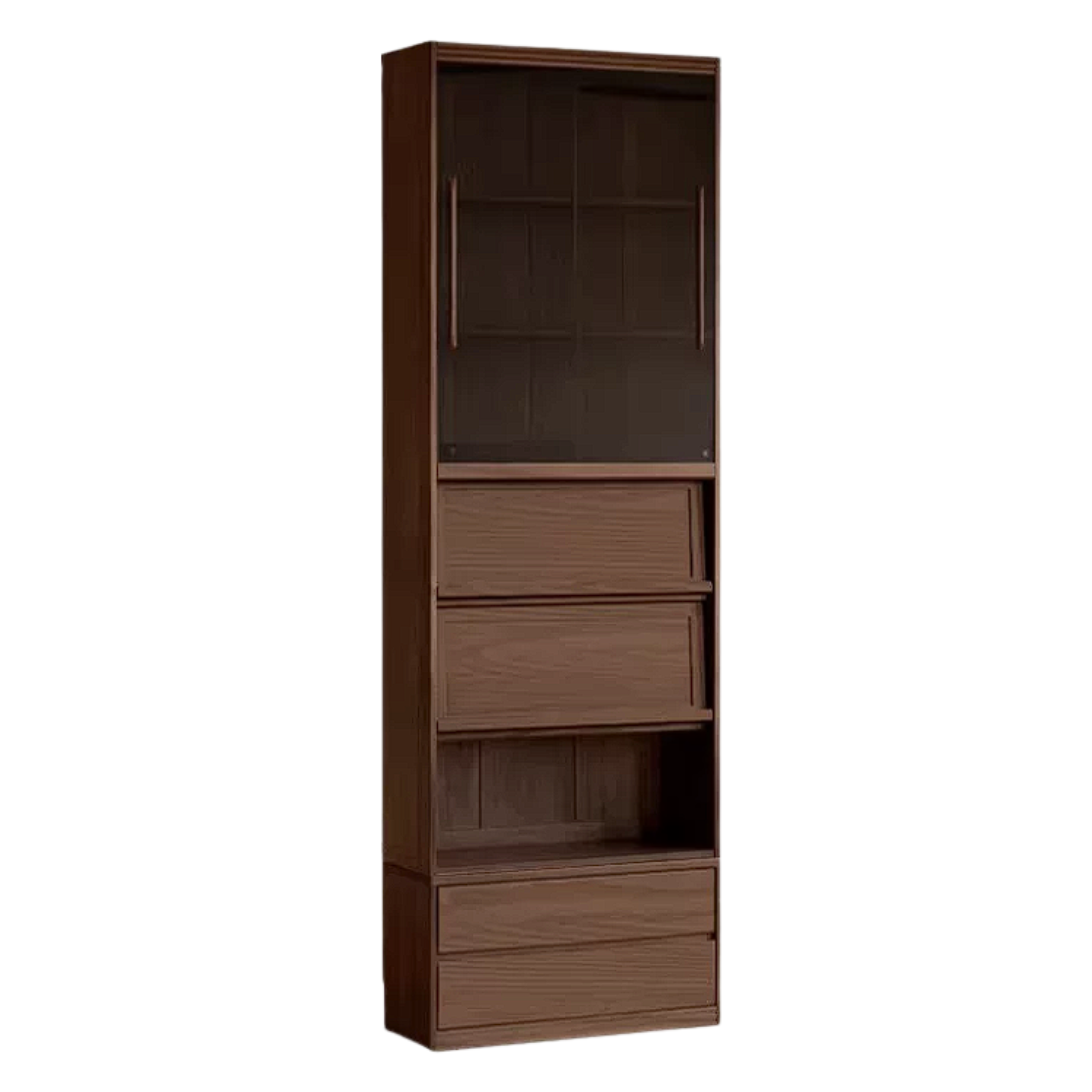 Sandalwood, Oak, Ash Solid Wood Combination Bookcase