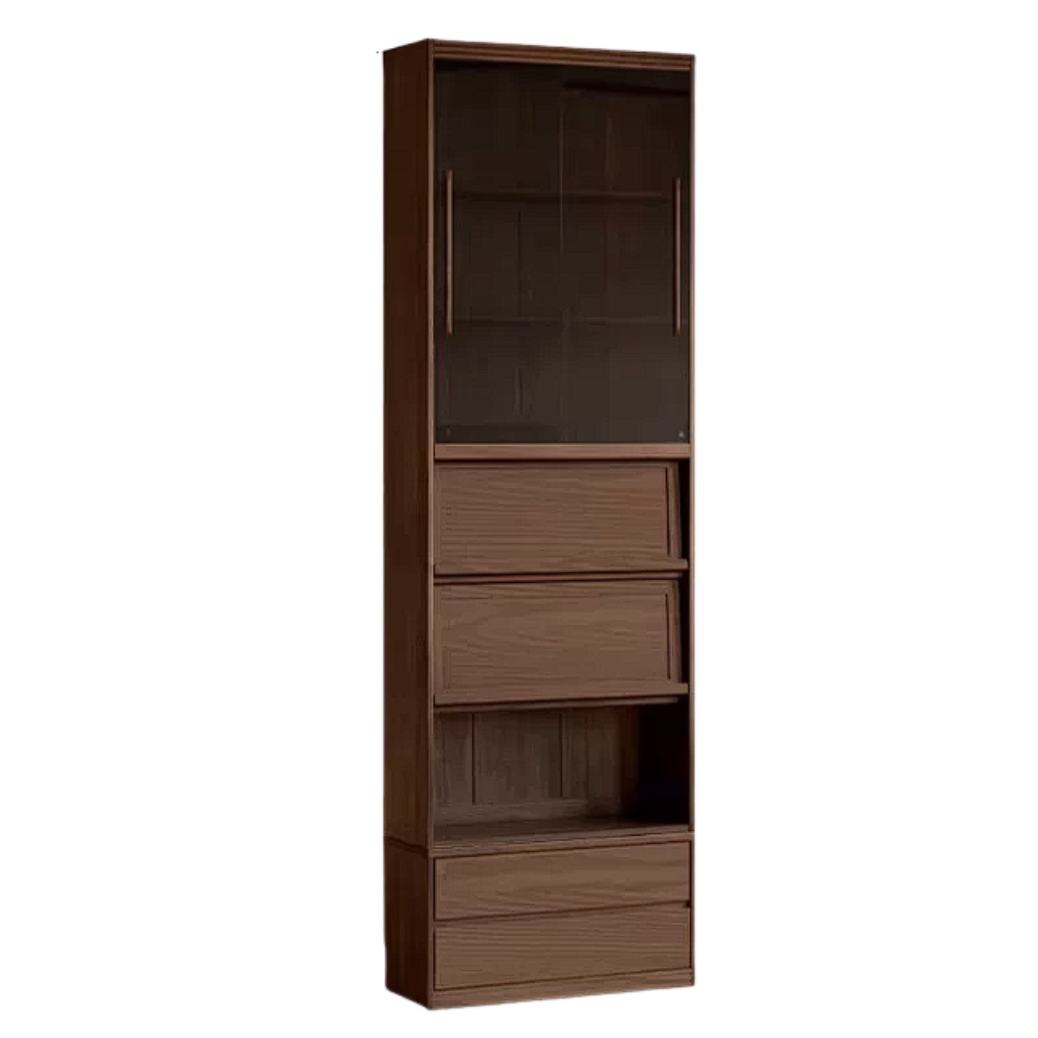 Sandalwood, Oak, Ash Solid Wood Combination Bookcase