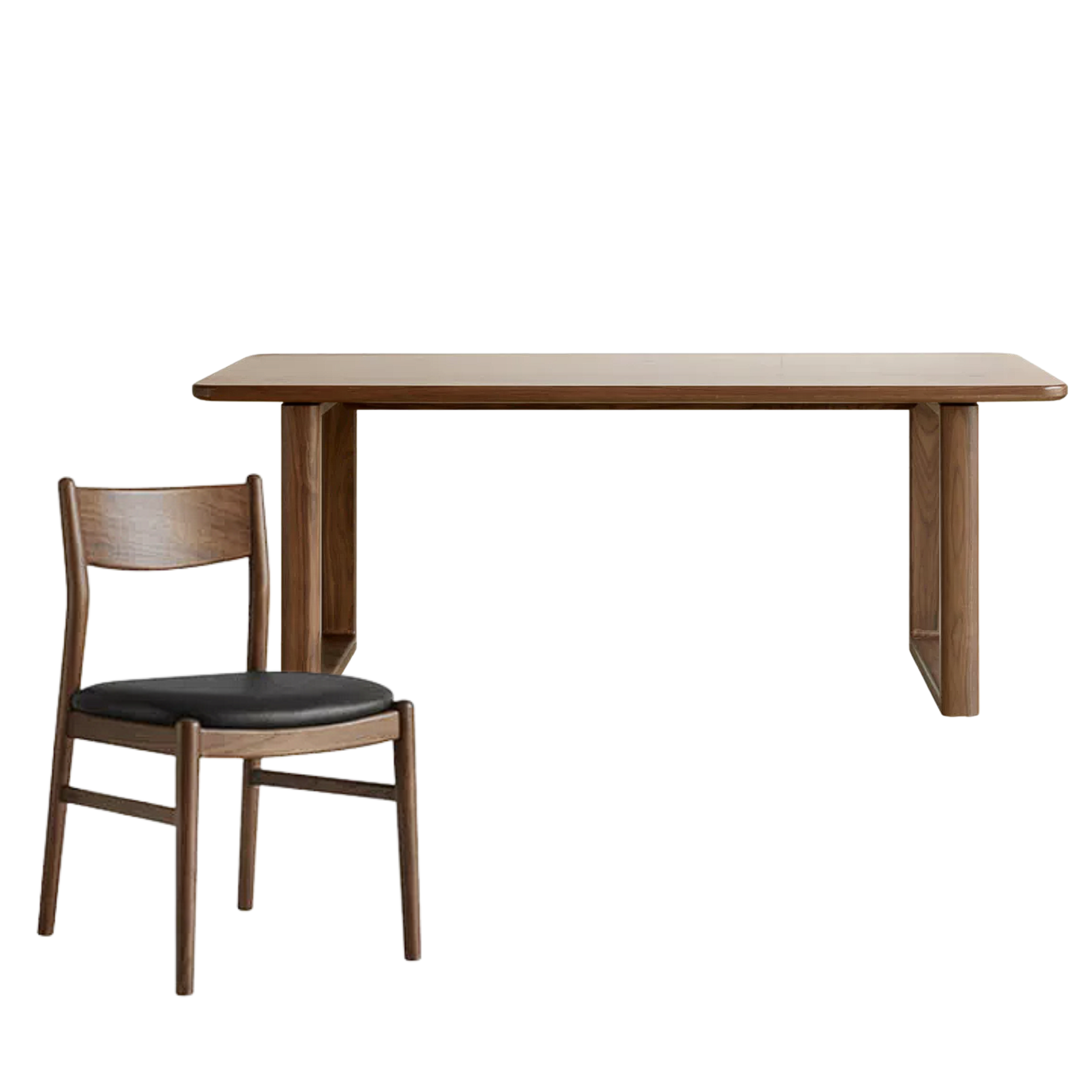 Oak, Ash, Sandalwood, Black Walnut Solid Wood Full Large Plate Dining Table