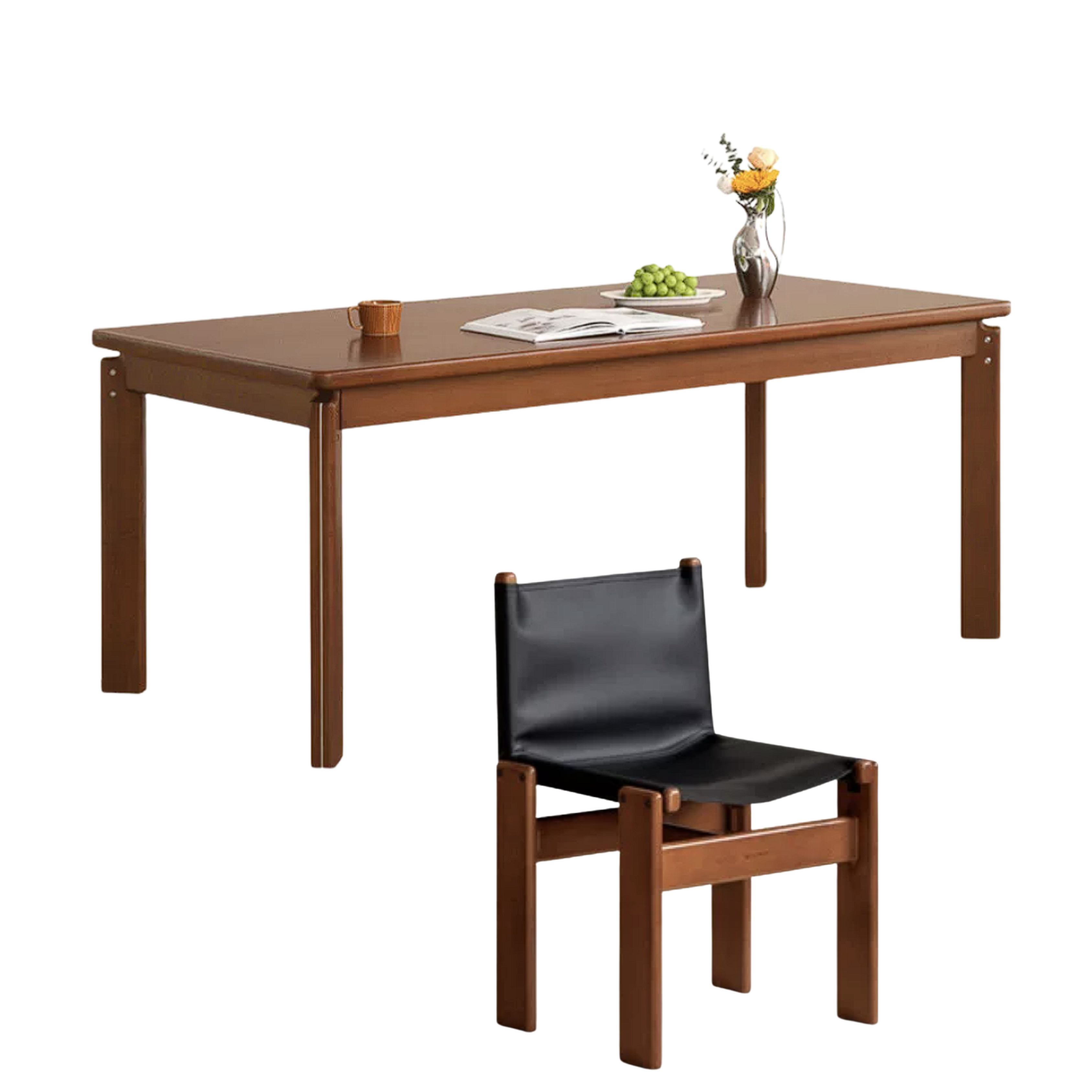 Poplar Solid Wood Medieval Retro Dining Table