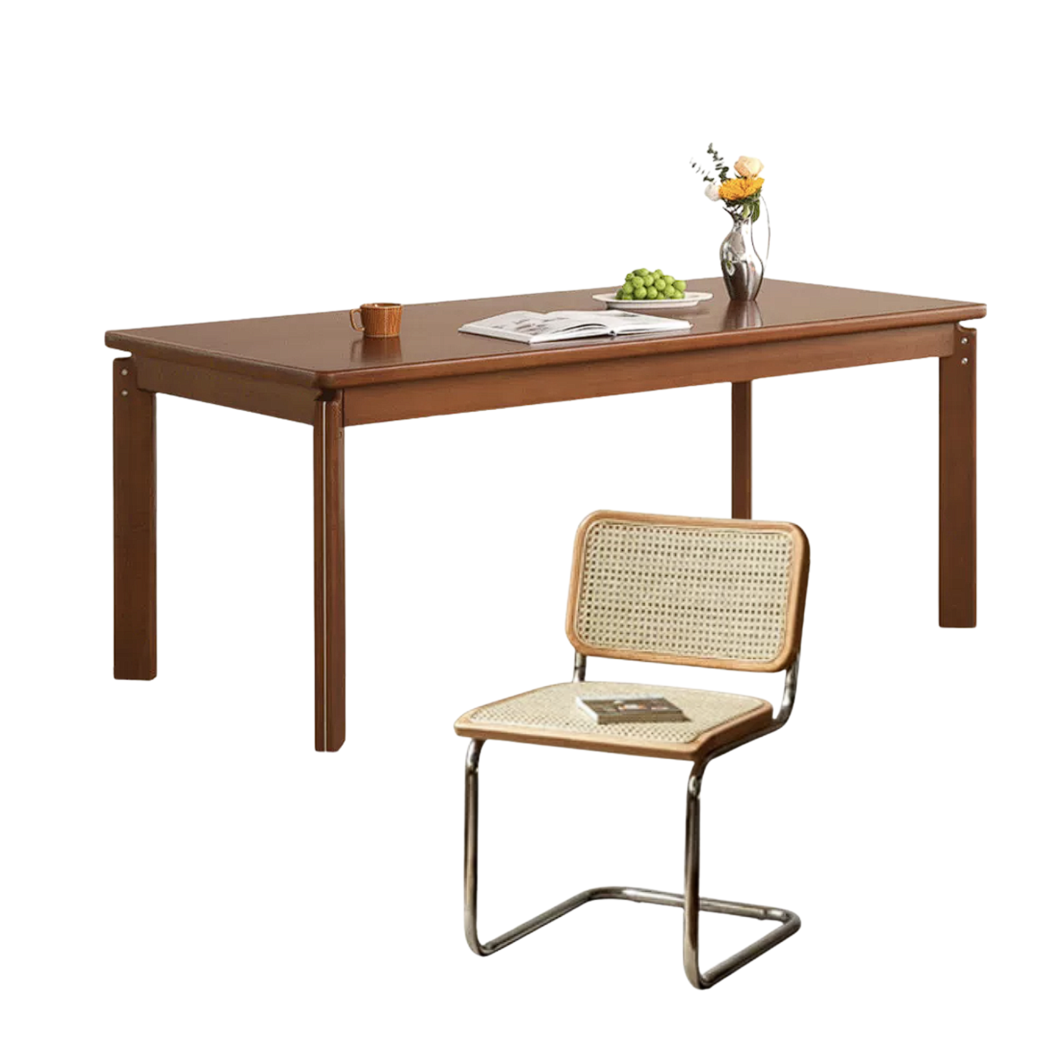 Poplar Solid Wood Medieval Retro Dining Table