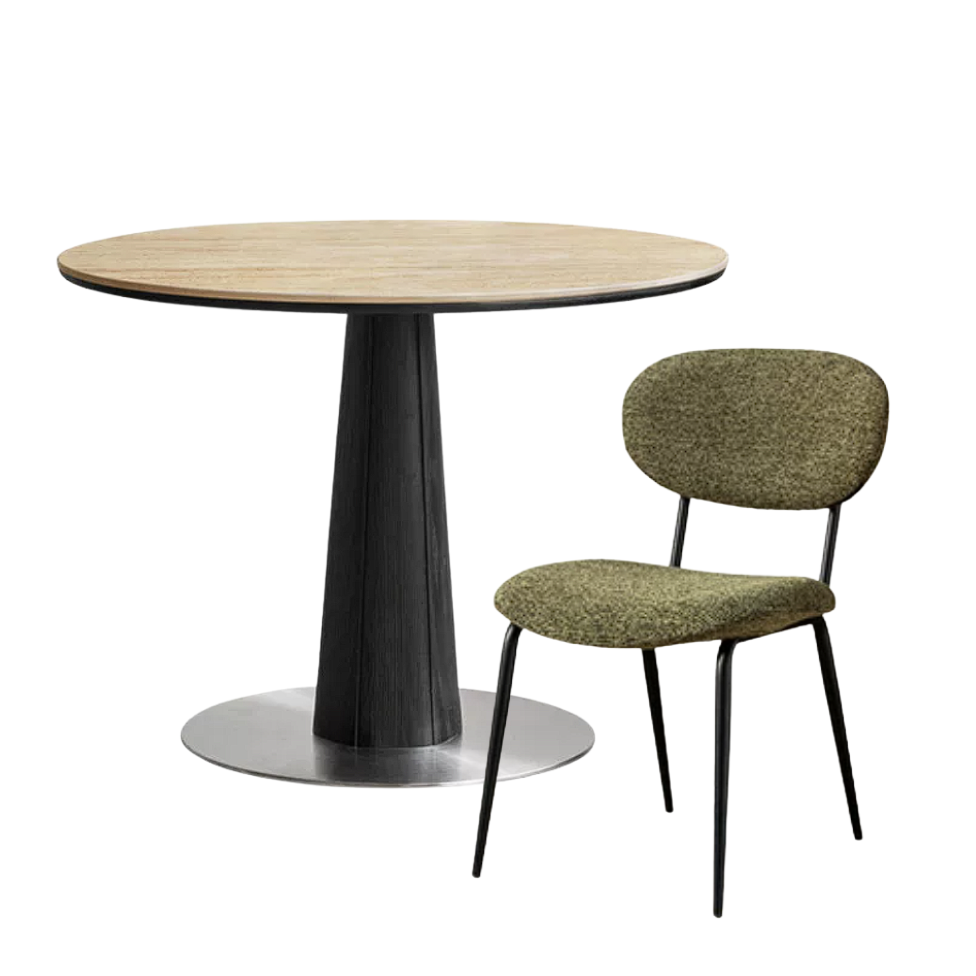 Oak Solid Wood Bauhaus Rock Plate Dining Table