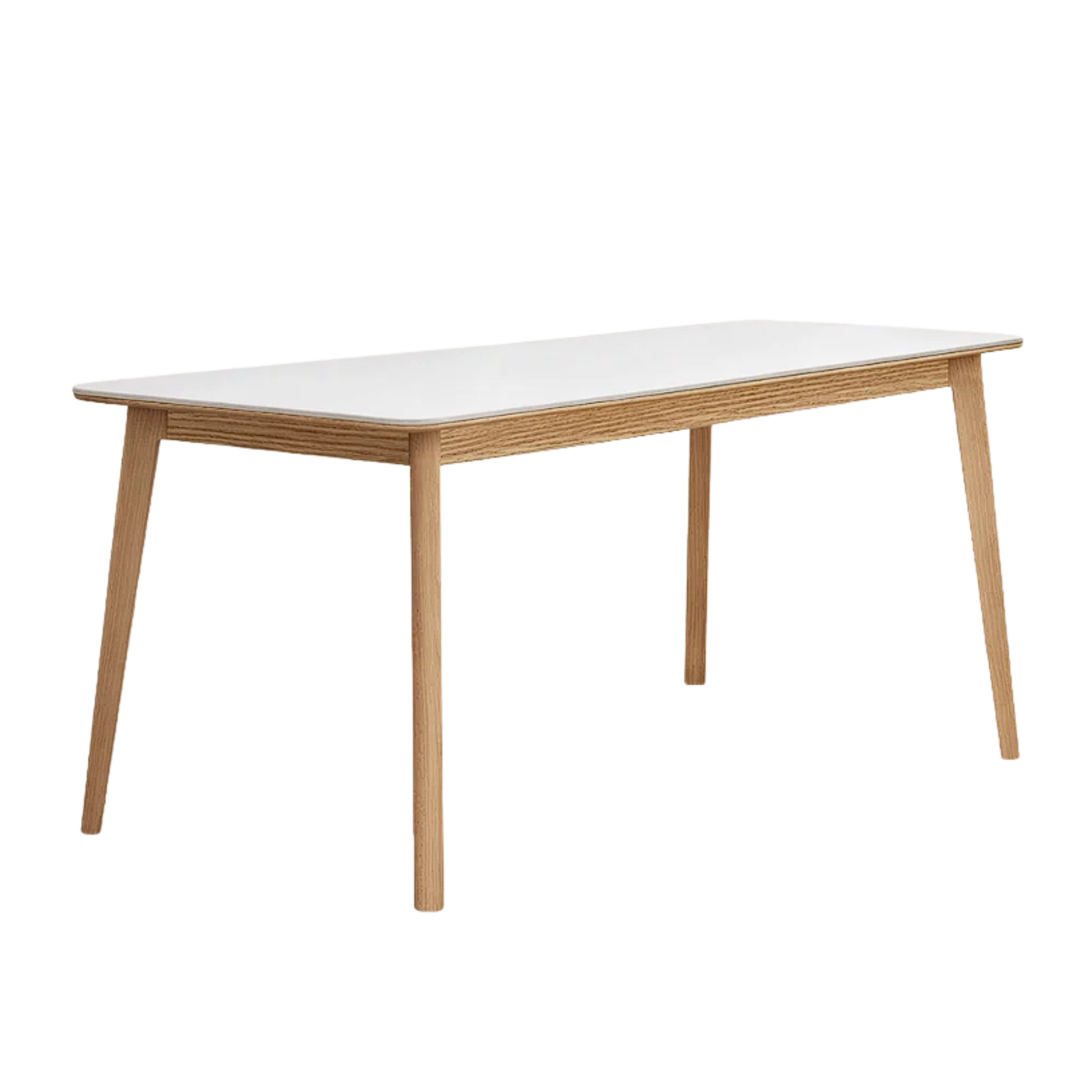 Beech, Rubberwood, Oak Solid Wood Dining Table With Rock Slab Surface