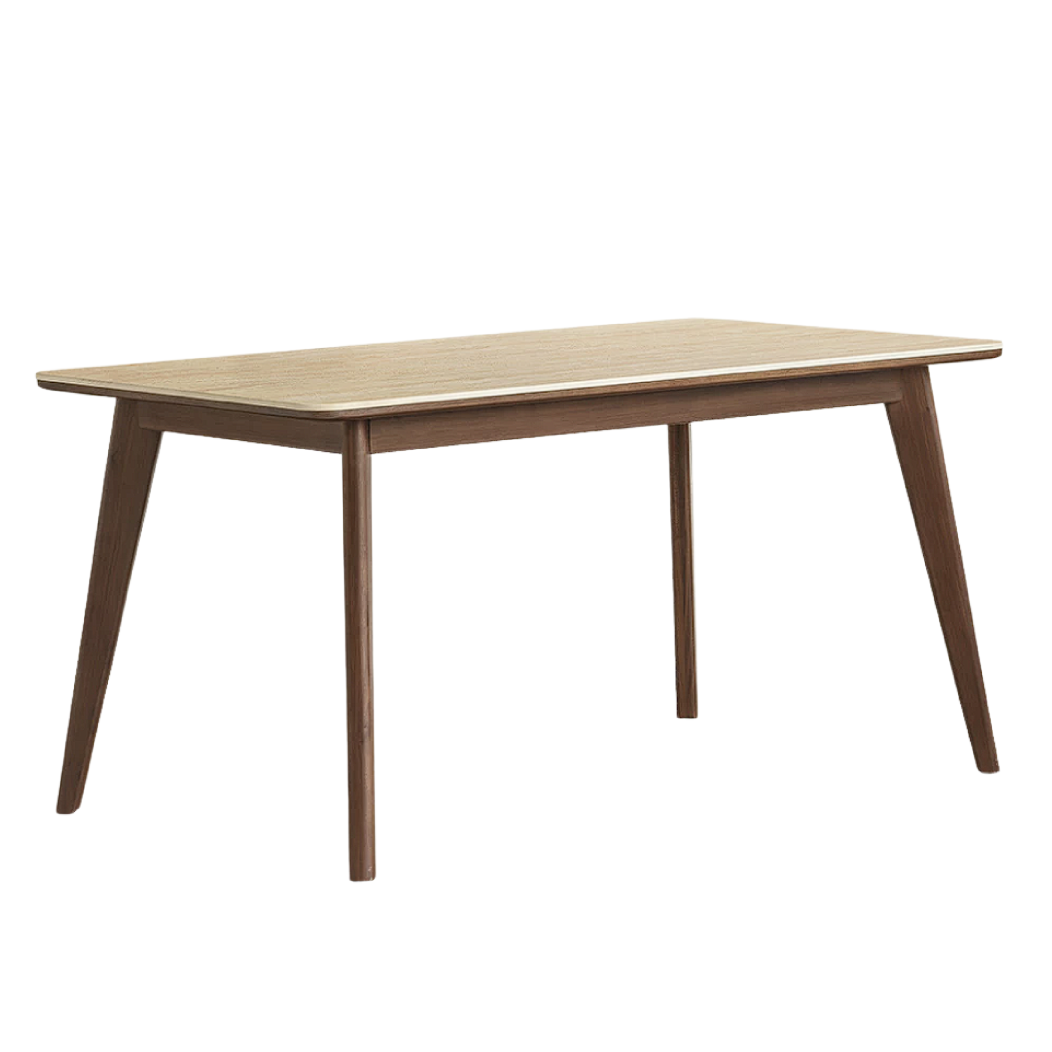 Black Walnut, Rubberwood Solid Wood Vintage Rock Plate Dining Table