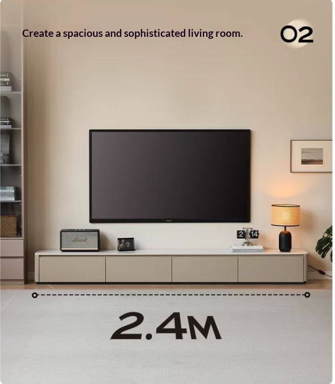 Poplar Solid Wood Rock Slab TV Stand.