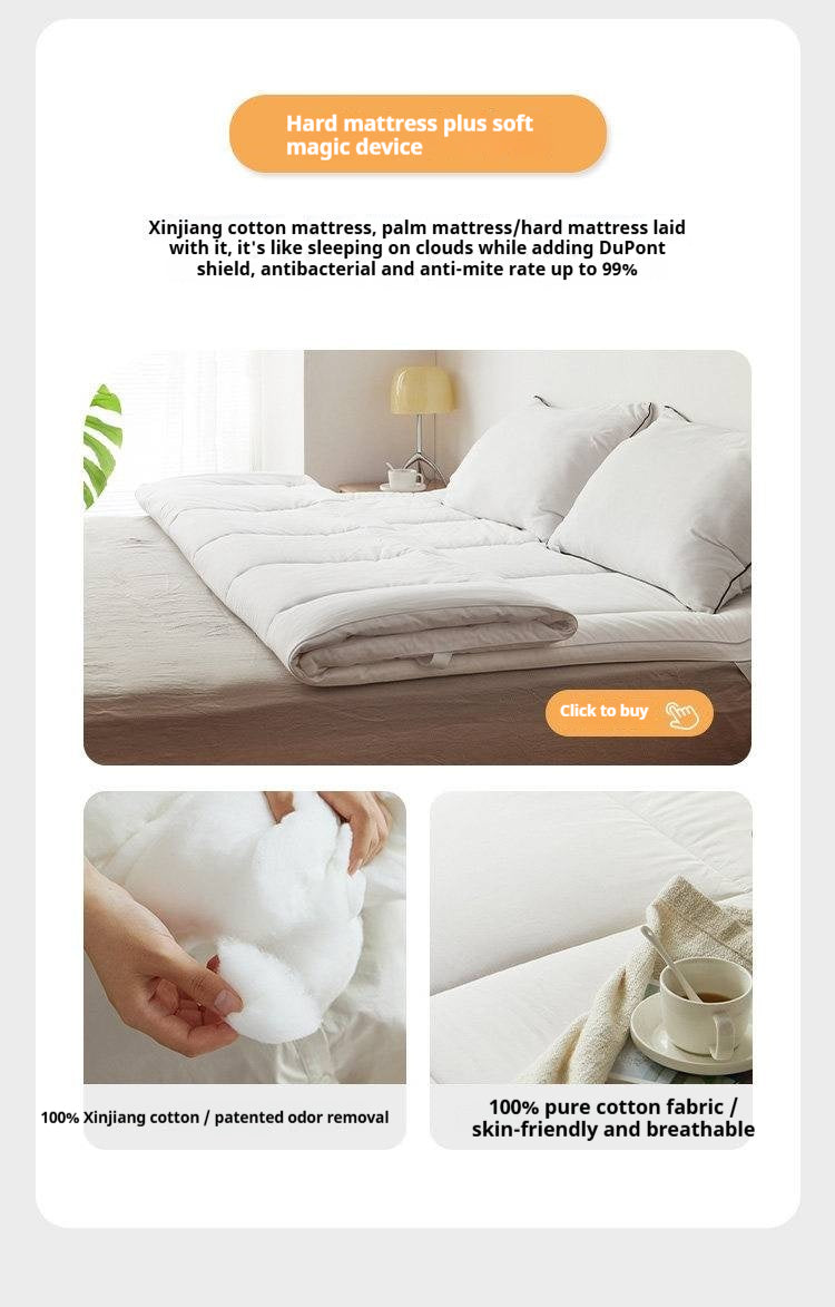 Zero-Glue Bedroom Mattress — Natural Anti-Mite, Breathable, Spring Back Support, Firm Support Mattress