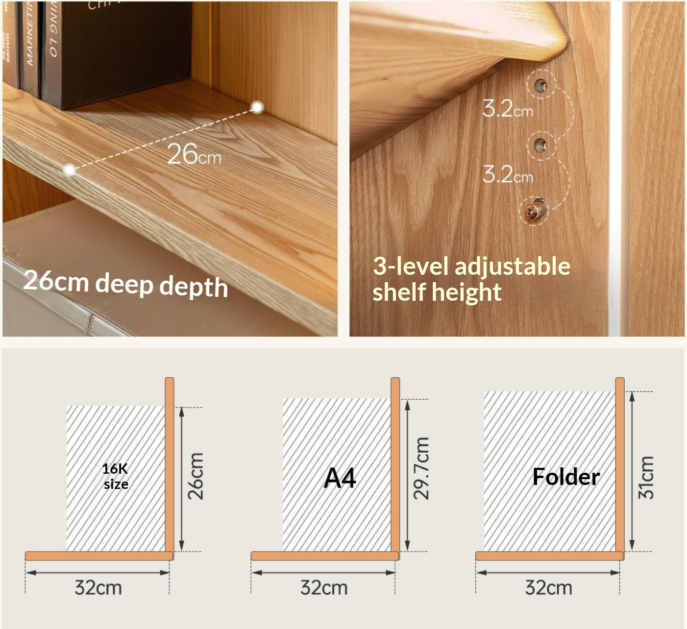 Oak, Ash Solid Wood Bookshelf with Integrated Booth Seating