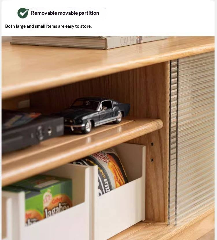 Solid RubberWood, Oak Solid Wood TV Cabinet Floor Combination,