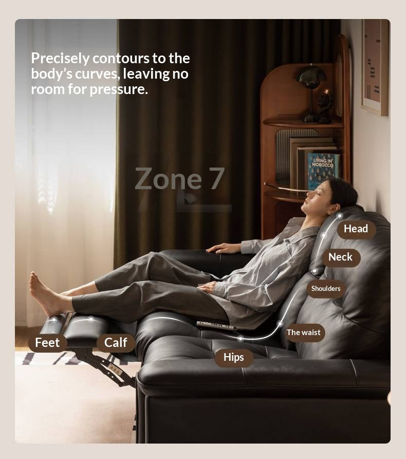 Genuine Leather Zero-Wall Power Recliner Sofa