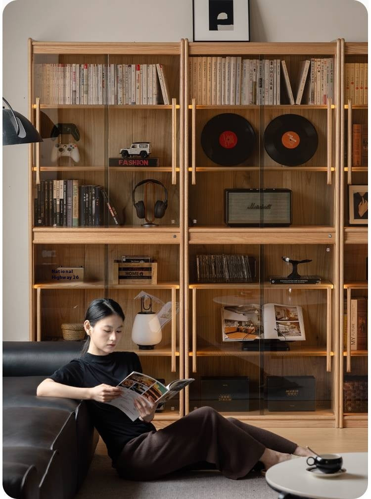 Oak Solid Wood Modern Bookcase