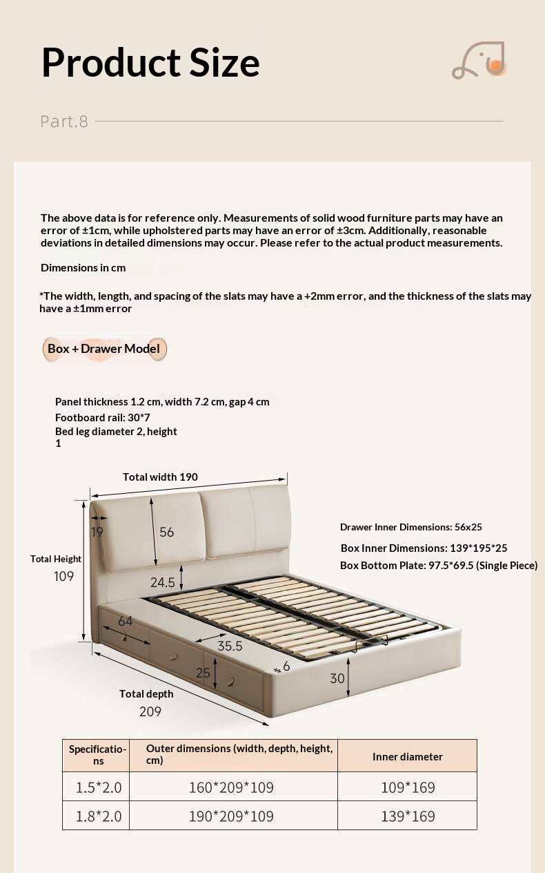 Genuine Leather Upholstered Lift-Up Storage Bed