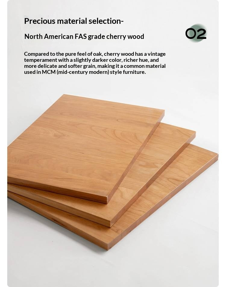 Oak, Cherry, Beech Solid Wood Curved Backrest Dining Chair