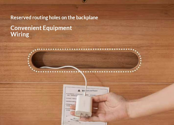 Cherry Solid Wood TV Stand with Multi-Functional Storage Modules