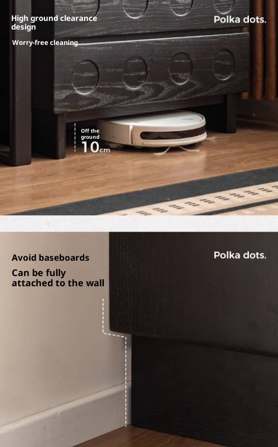 Oak Solid Wood Vintage Style Five-Drawer Chest