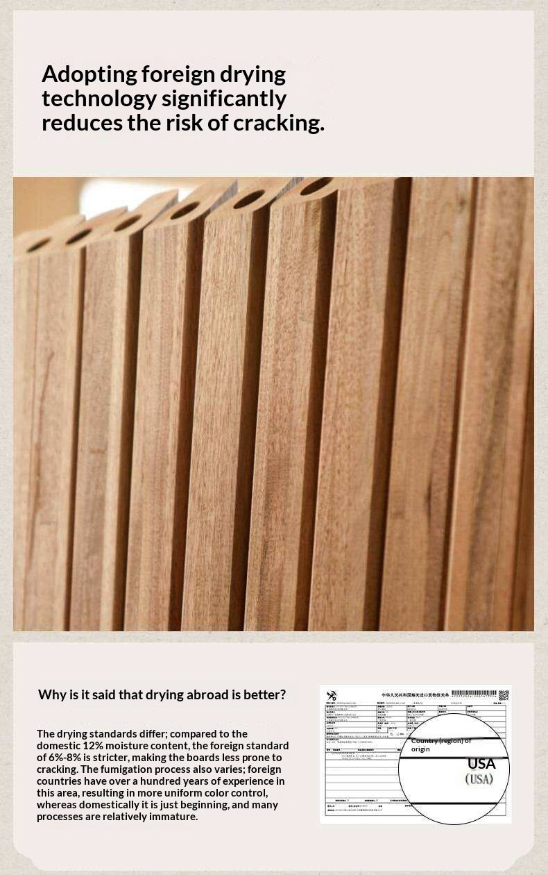 Ash Solid Wood Storage Sideboard