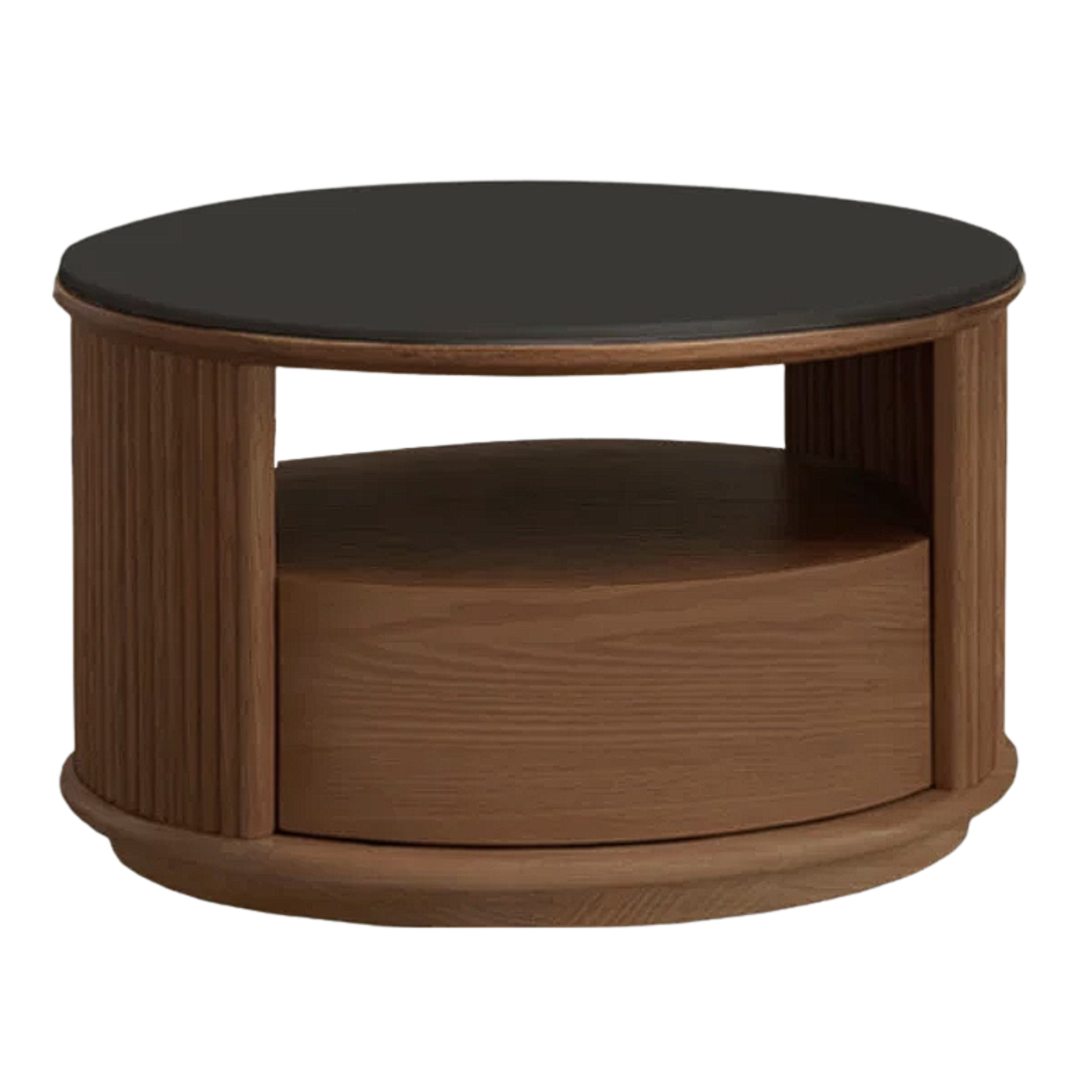 Oak, White Ash Solid Wood Italian Light Luxury Rock Plate Coffee Table
