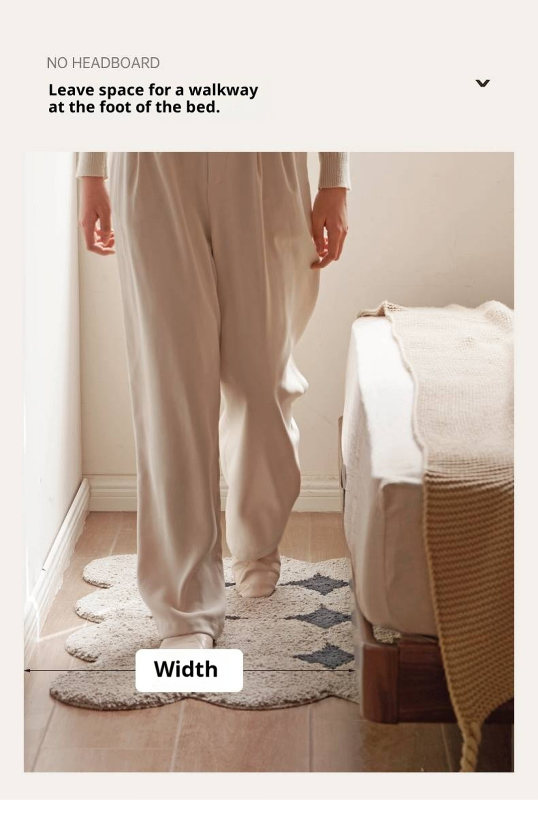 Black Walnut Solid Wood Platform Bed, Headboard-Free Bed