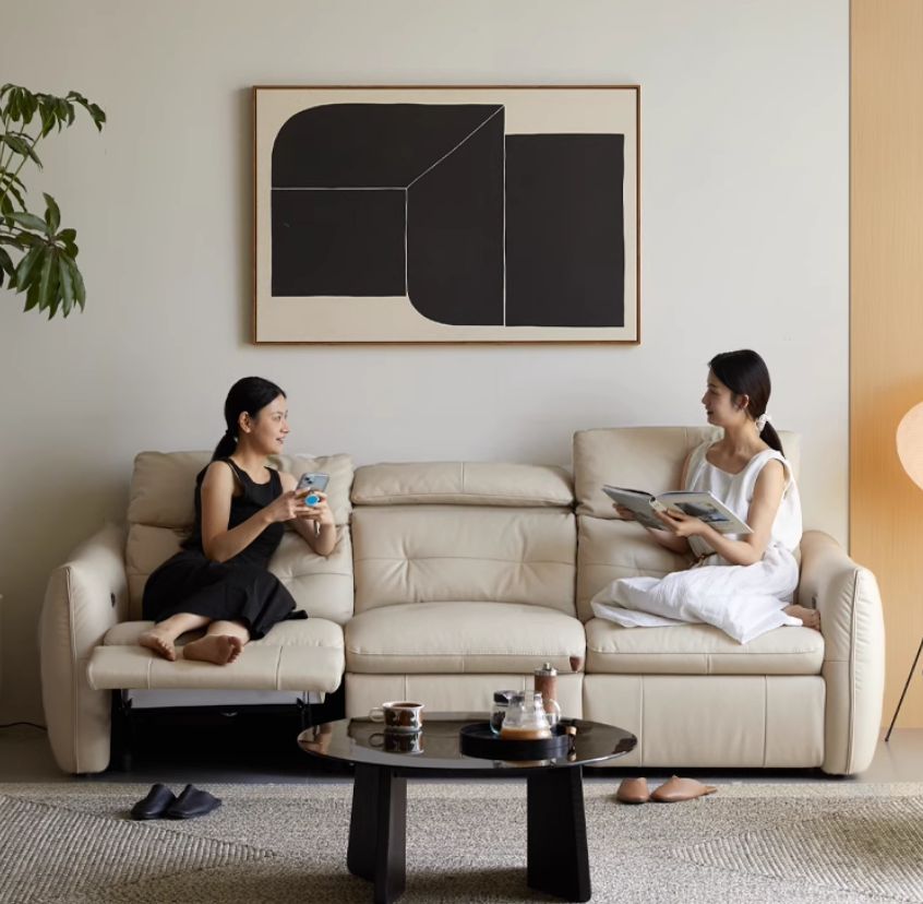 Leather Electric Luxury High Backrest Sofa