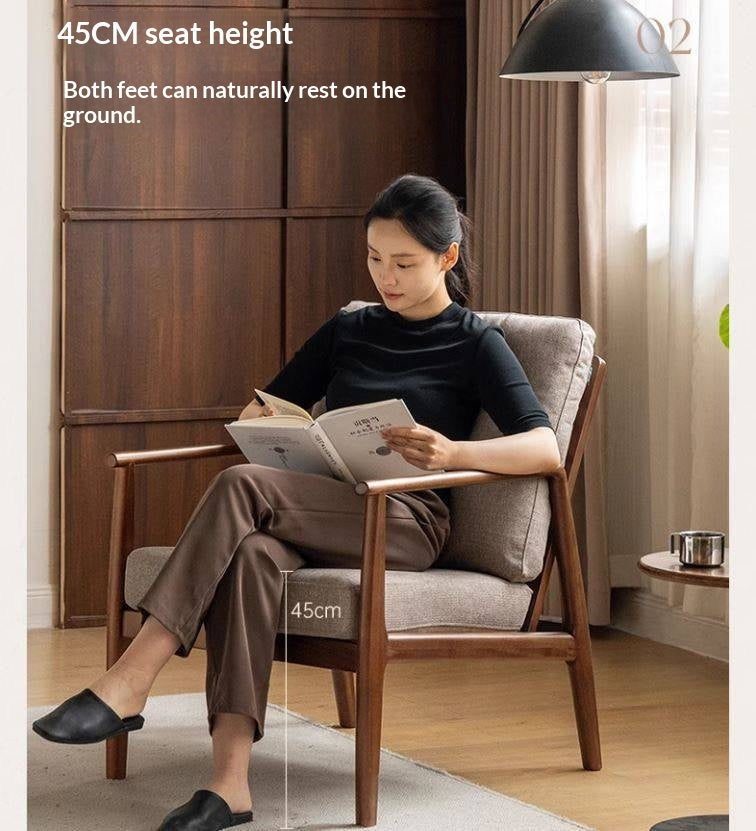 Sandalwood Solid Wood Modern Sofa Chair