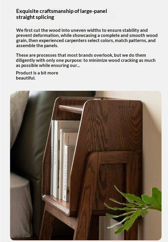 Oak Solid Wood Rack Nordic Side Cabinet