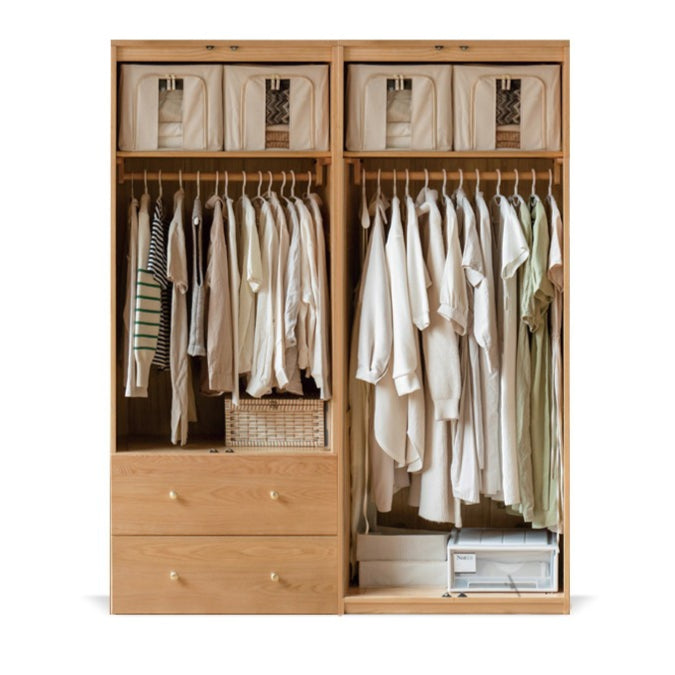 Oak Solid Wood Modern Wardrobe Free Combination