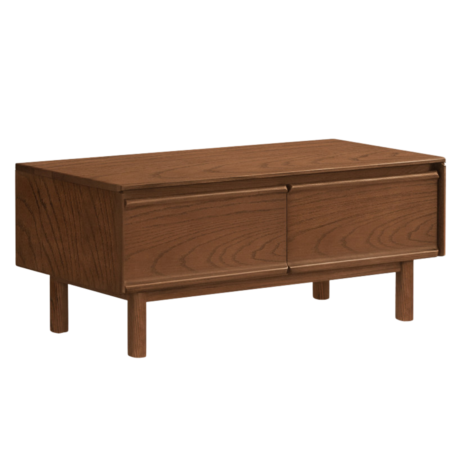 Black Walnut, Ash, Oak Solid Wood, Solid Longan Hardwood Modern Coffee Table