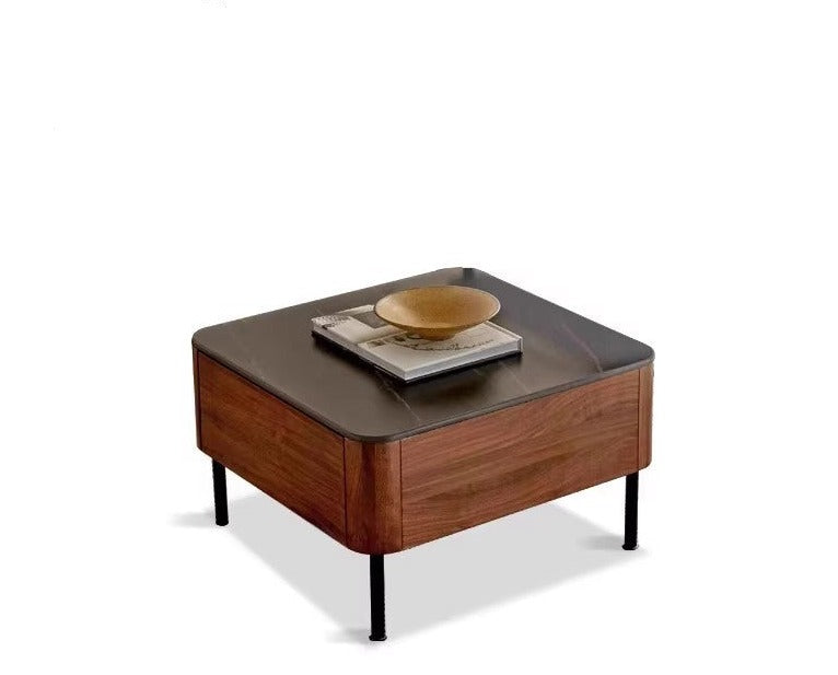 Black Walnut Solid wood slate coffee table"