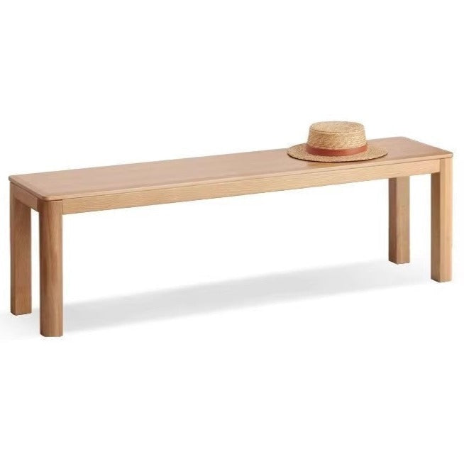 Oak, Ash Solid Wood Nordic Long Bench: