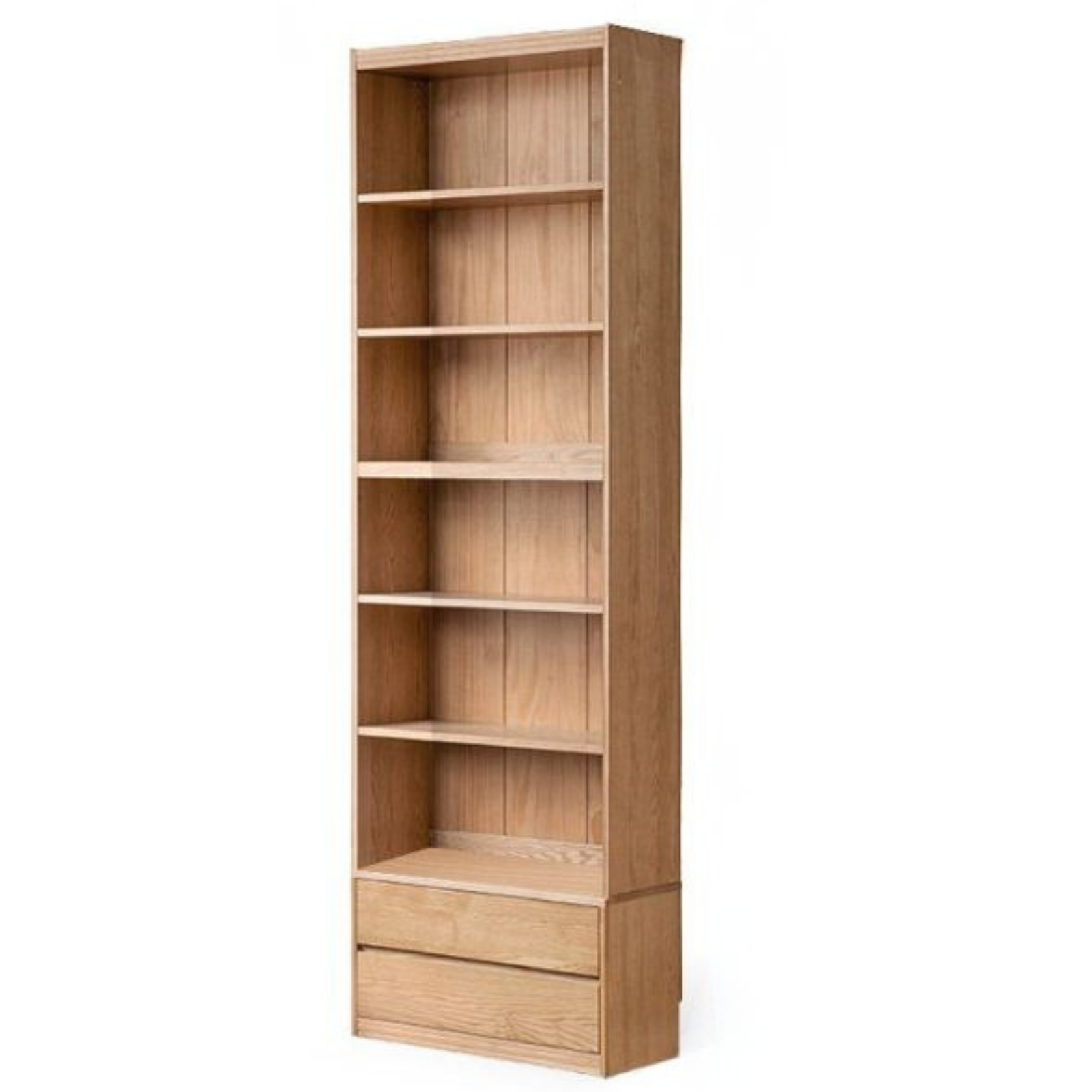 Oak, Ash Solid Wood Wall-Mounted Bookcase with Simple Storage Design