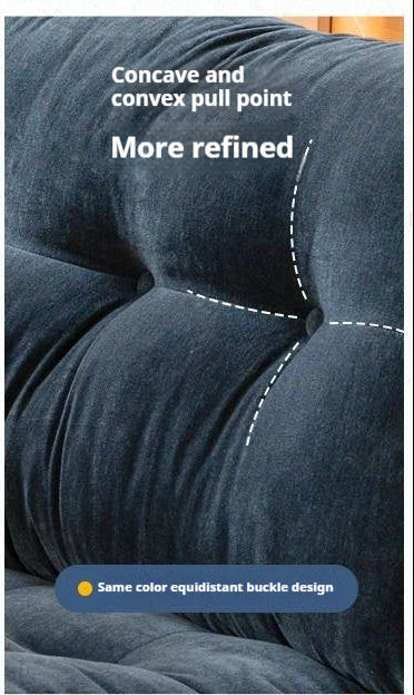 Retro High-Back Chenille Sofa