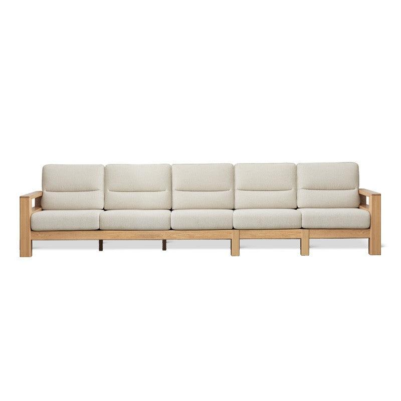 Ash, Black Walnut Solid Wood White Wax Fabric Sofa