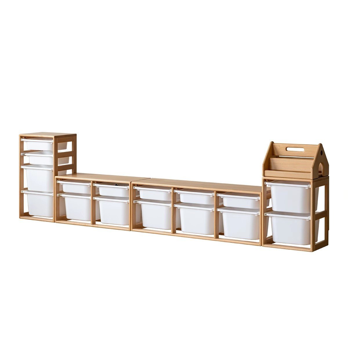 European Beech Solid Wood Children's Storage Rack