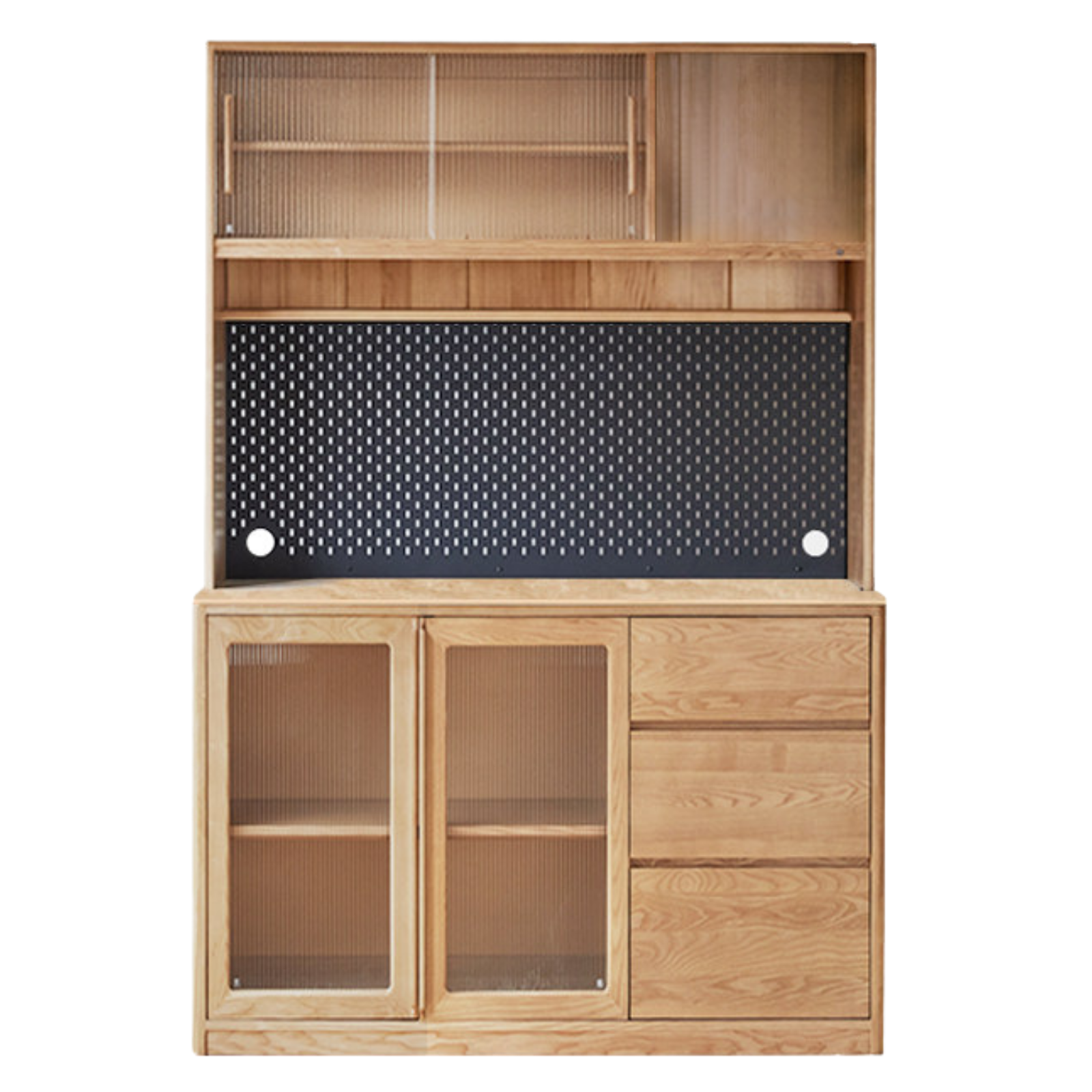 Ash Solid Wood White Wax Rock Plate Sideboard