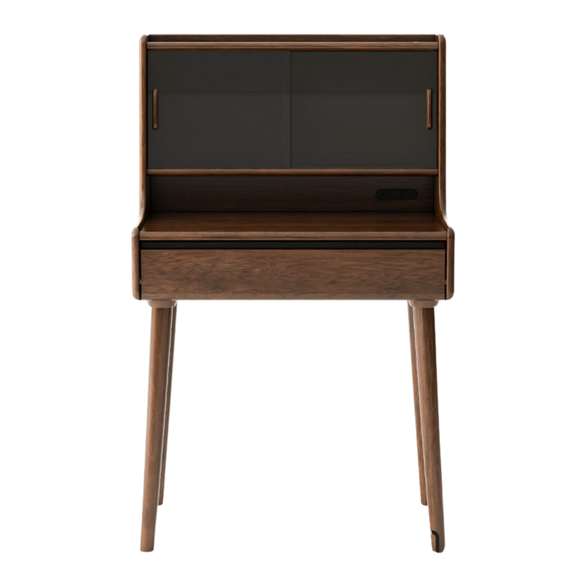 Black Walnut, Sandalwood Solid Wood Lighted Dressing Table