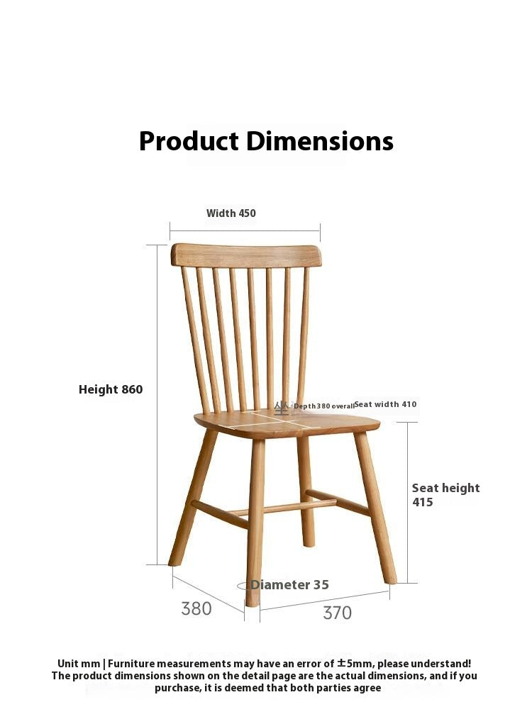 Set 4 pcs Solid RubberWood Modern Dining Chair