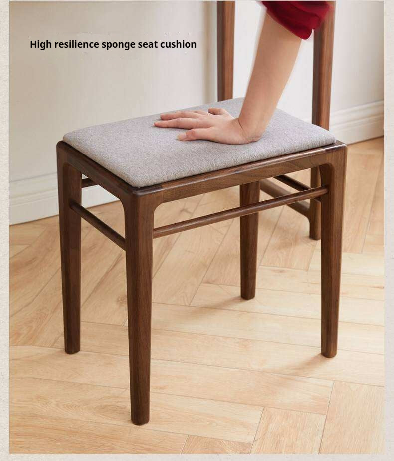ASh Solid Wood Makeup Stool