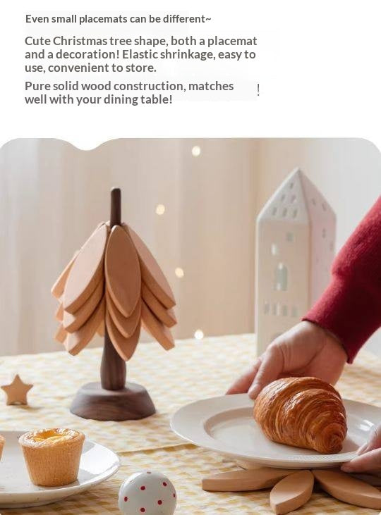 Black Walnut, Beech, Ebony Solid Wood Anti-Scalding Kitchen Mat with Heat Insulation