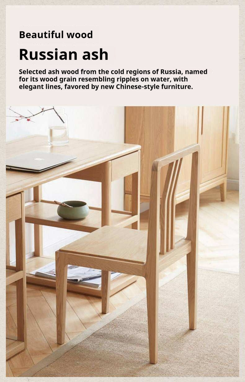 Set 4pcs Black Walnut, Ash Solid Wood Dining Chair