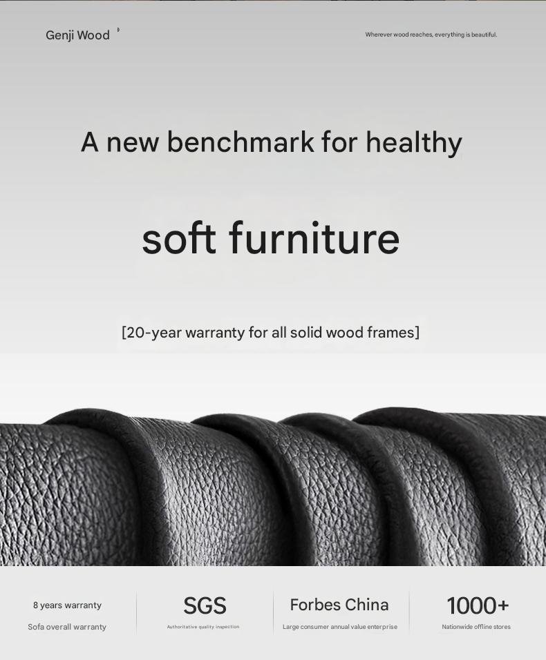 Italian Luxury Leather Sofa  High-Back