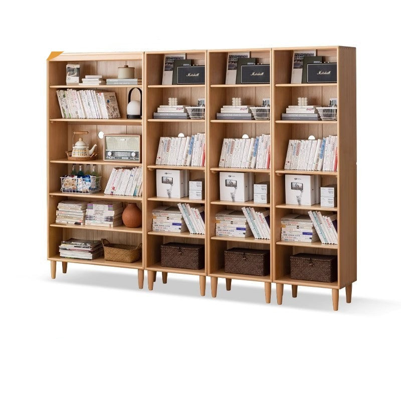 Beech Solid Wood Bookshelves Storage Shelf -