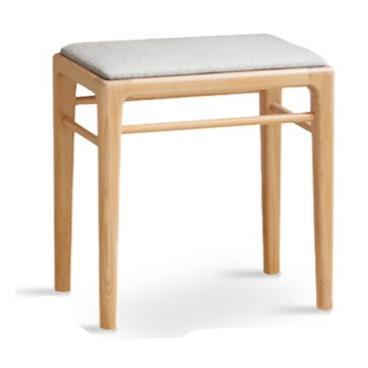 Ash solid wood Nordic soft makeup stool