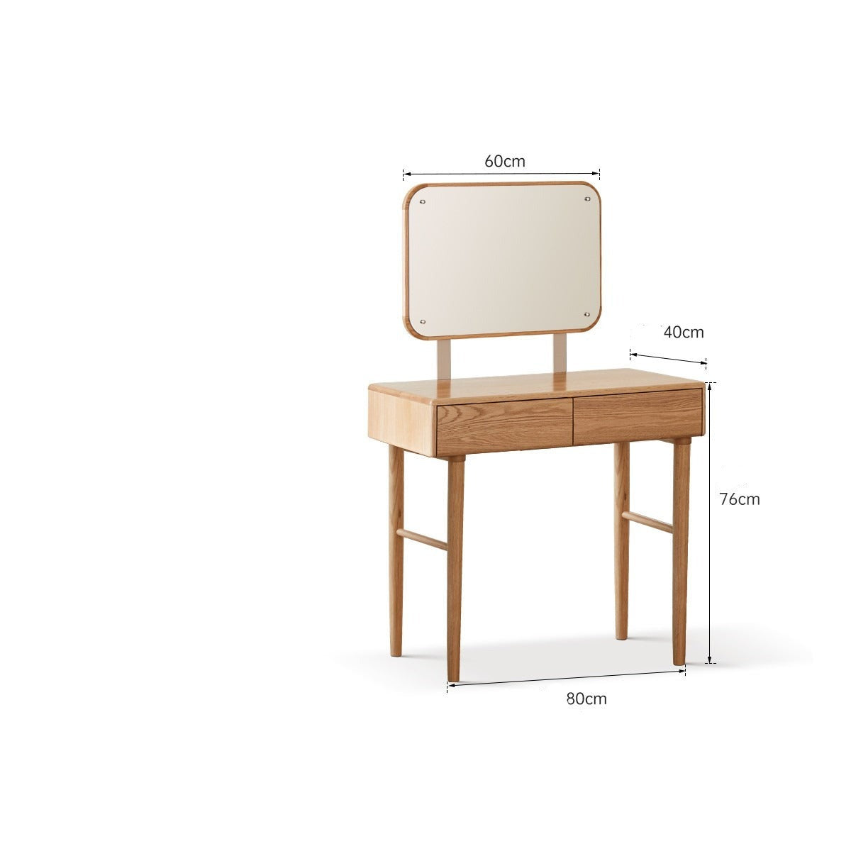 Oak solid wood retractable dressing table modern "