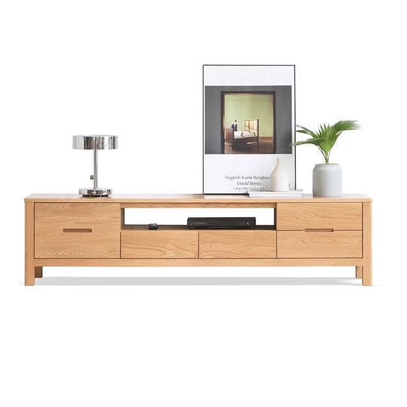 Oak Solid Wood TV Cabinet Minimalist