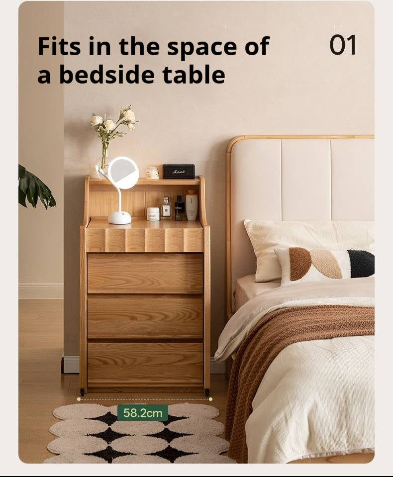 Oak Solid Wood Telescopic Vanity Table