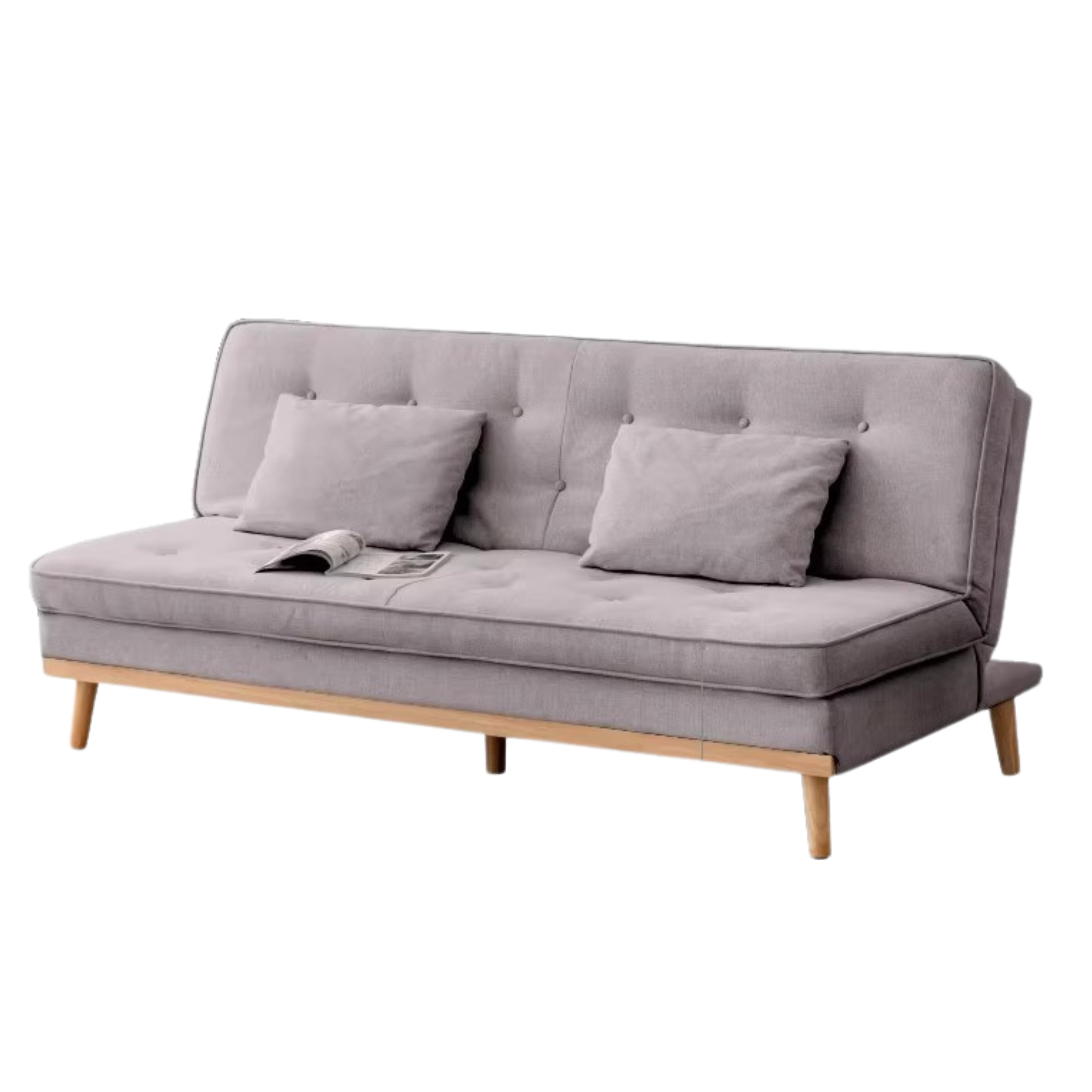 Beech solid wood folding Sleeper Fabric sofa)